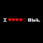 pólóing.hu - 8 bit minta - I love 8 bit